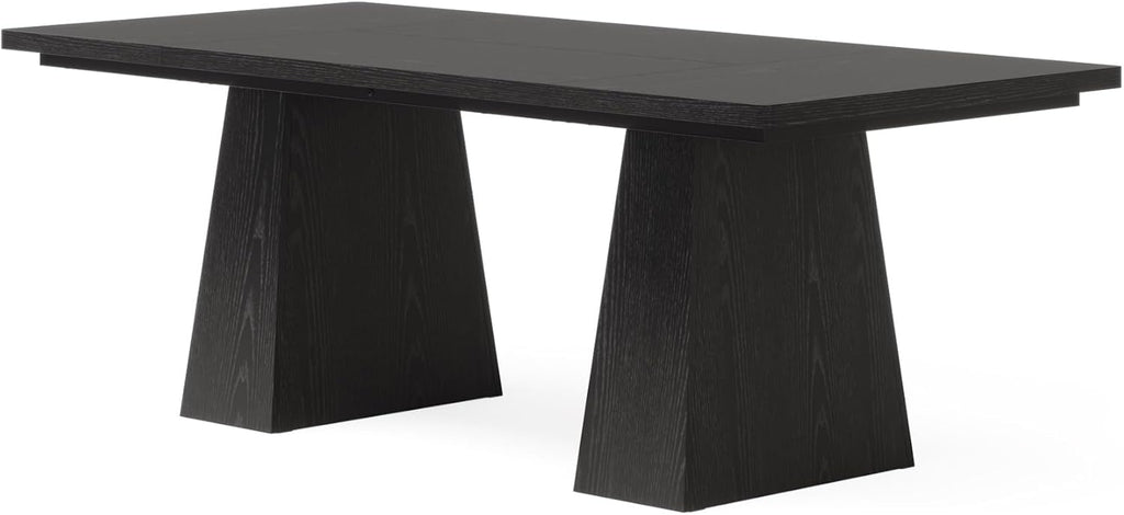 Tribesigns 63-Inch Executive Desk, Large Office Computer Desk with Double Pedestal, Modern Workstations Writing Table Conference Table Business Furniture for Home Office, Black
