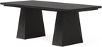 Tribesigns 63-Inch Executive Desk, Large Office Computer Desk with Double Pedestal, Modern Workstations Writing Table Conference Table Business Furniture for Home Office, Black