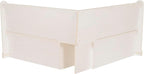 Linon Harris White Corner Breakfast Nook - Nook Only, Table is NOT included! 20.88D x 61.88W x 36.63H in