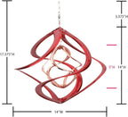 Red Carpet Studios The Original Double Helix Cosmix Wind Spinner, 14-Inch, Copper and Red