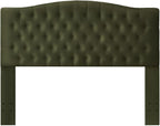 24KF Boucle Upholstered Tufted Button Queen Headboard and Comfortable Fashional Padded Queen/Full Size headboard,6025-Q-Boucle-Dark Green