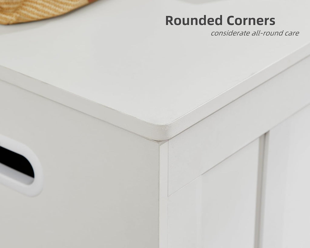 VANKILEY 51.2" Storage Chest Extra Large,Wooden Storage Bench,White | Chest with 2 Safety Hinges, 51.2*15.7*19.1inches, Wooden Trunk for Bedroom, Livingroom,Entryway,Easy Assembly.
