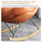 Rocking Chair with High Rest and Footstool, Reclining Glider Chair for Living Room Bedroom, 330lbs Capacity