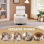 Yaheetech 360° Swivel Nursing Chair with Side Pockets, Beige