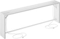 TIQLAB Sofa Table, 79''L x 9.1''W (1.2'' Thickness) Long Console Table Behind Couch, Entryway Table with Angled Metal Frame, Industrial Console Table, White