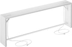 TIQLAB Sofa Table, 79''L x 9.1''W (1.2'' Thickness) Long Console Table Behind Couch, Entryway Table with Angled Metal Frame, Industrial Console Table, White