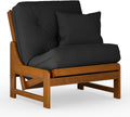 Nirvana Futons Arden Armless Style Chair and Black Cushion Set