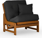 Nirvana Futons Arden Armless Style Chair and Black Cushion Set