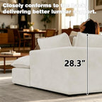 Couch Sectional Sofas Cloud Couches for Living Room | Loveseat L U Shaped Modern Modular Cloud Sofa with Pillows and Ottoman for Bedroom