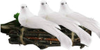 UWIOFF Artificial Birds, 12 Pcs Artificial White Doves Simulation Foam White Feathered Artificial Birds Doves Clip On Ornament for Christmas Tree Decorations, Wedding, Wreaths & Crafts