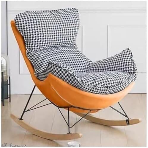 Rocking Recliner Chair with Footrest & Lumbar Support, Tech Cloth Single Sofa for Living Room/Bedroom