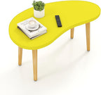 Mango Coffee Table Low Table with 4 Solid Wood Sturdy Legs, Floor Table Desk for Sitting on The Floor, Storage and Living Room Furniture (Yellow)