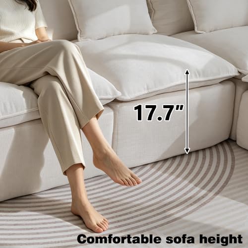 Couch Sectional Sofas Cloud Couches for Living Room | Loveseat L U Shaped Modern Modular Cloud Sofa with Pillows and Ottoman for Bedroom