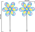 4PCS Wind Spinners for Yard and Garden, Lawn Yard Decorations Pinwheels Colorful Whirligigs Windmill Kids Toys for Outdoor Decor