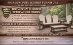 5 FT Purple Amish-Made Porch Glider – 1000 lb Heavy-Duty Poly Lumber wood Roll Back Glider – USA Crafted HDPE Outdoor Seating Furniture - Stainless Steel Hardware – Smooth, Quiet Glide - CupHolders