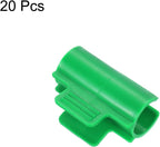 uxcell Greenhouse Clamps for 1inch PVC Pipe, 20pcs Greenhouse Film Clamps Shading Net Rod Clip Garden Hoops for Row Cover, Greenhouse Plastic Sheeting(Green)