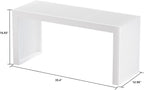 Wisuce Bamboo Dining Bench, 35 inch Entryway Indoor Kitchen Bench, White | Natural Bamboo, 450LBS Weight Capacity, Grille Farmhouse Style, Ideal for entryways, bedrooms, outdoor settings