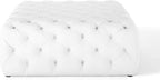 Modway EEI-3773-WHI Anthem Tufted Button Large Square Faux Leather Ottoman, White