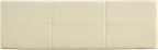 Modern Upholstered Dining Bench for 2-3, Leather Bench with High-Resilience Sponge Cushion, Reinforced Center Beam, Electroplated Arched Metal Legs, Entryway Bedroom Dining Room Bench, Beige