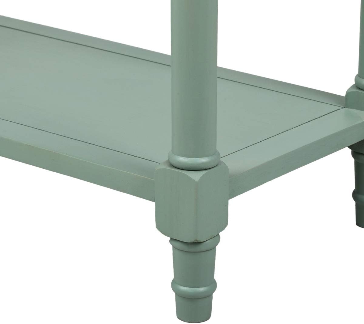 Knocbel Antique Entry Console Table with Drawers & Bottom Open Shelf, Wood Sofa Tables for Entryway Hallway Living Room, 35.43" W x 13.8" D x 30.25" H, Retro Blue