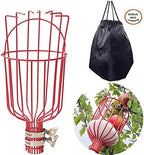 COCONUT Fruit Picker Pole with Basket Telescoping, 10 FT Fruit Picker Tool for Mango Orange Lemon Apple, Fruits Catcher Tree Picker for Getting Fruits
