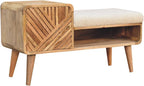 Furniture Solid Wood Boucle Carved Telephone Table