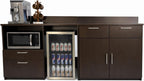 BREAKtime Breakroom Coffee Bar Cabinet with Door Storage, Mini Fridge and Microwave Space, Commercial-Grade, Fully Assembled, 84" W x 24" D x 36" H, Appliances Not Included