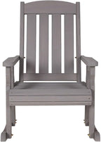 Amish Casual Heavy Duty 600 Lb Mission Pressure Treated Rocking Chair (Semi-Solid Grey Stain)