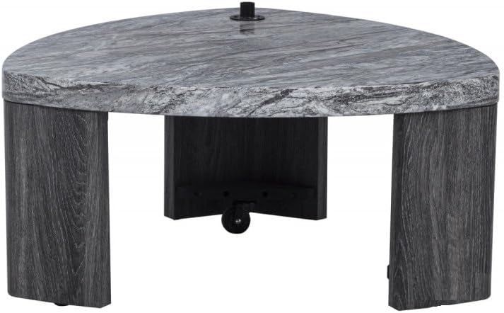 39" Durable Marble Laminate Nesting Coffee Table, Boo Coffee Table with Nested Structure, Nesting Side Tables with MDF Build for Modern Living Spaces, Gray