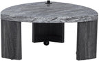 39" Durable Marble Laminate Nesting Coffee Table, Boo Coffee Table with Nested Structure, Nesting Side Tables with MDF Build for Modern Living Spaces, Gray