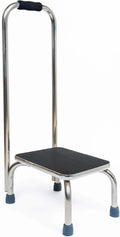 BodyMed Heavy-Duty Foot Step Stool with Handle and Non-Slip Rubber Platform for Seniors & Adults – Holds up to 300lbs, 9 ½ in. Step Up, 18”L x 11.5”W x 34”H