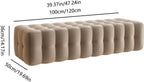 Modern Tufted Ottoman Bench, Upholstered Bedroom Benches Footrest Stool Accent for Entryway Dining Room Living End of Bed Entryway(Brown,100 * 50 * 36cm)