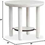 Magnussen Home Sunset Cove Moonlight Pearl Round End Table