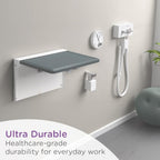 Carstens WALLAdesk™ Mini Wall Mounted Desk - Surf, 16.87 x 10.62, Durable, Professional Grade Murphy Desk for Healthcare, Home, Office, Schools - Compact, Slim Wall Mounted Folding Table