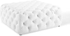 Modway EEI-3773-WHI Anthem Tufted Button Large Square Faux Leather Ottoman, White