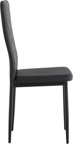 IANIYA Modern Dining Chairs Set of 4, Black Side Dining Room Chairs with Faux PU Leather Padded & High Back, Kitchen Chairs for Dining Room, Living Room, Apartment