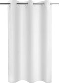 River Dream No Hook Stall Fabric Shower Curtain 48" Wide - Soft Microfiber Shower Stall Curtain Hotel Grade, Waterproof & Machine Washable, White, 48x74