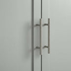 Furnifact Gray Tall Kitchen Storage Pantry, MDF Birch Veneer, Adjustable Shelves, Freestanding Pantry Cabinet for Kitchen Dining