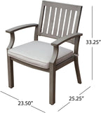 free-space Modern Courtyard Single Chair with seat Cushion, Rust-Proof Aluminum Balcony Casual Dining Chair