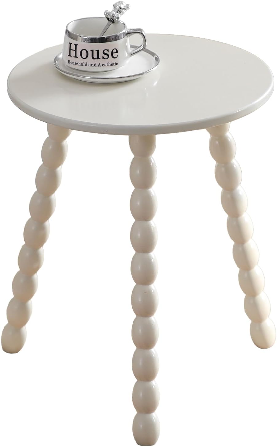 Solid Wood Small Side Table, Round End Table for Small Space, Accent Table Nightstand Modern Table for Living Room Bedroom Office Couch