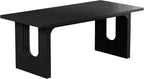 Tribesigns Modern Dining Table for 6 People, 71" Large Kitchen Dining Table with Wood Pedestal Base, Rectangular Long Dinner Table for Kitchen, Dining Room, Living Room, Black