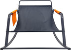 Oversized Rocking Chair - 400lb Capacity Recliner w/Cushion, Breathable Mesh Sling - Indoor/Outdoor Lounger (Orange)