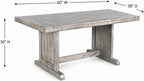 Pemberly Row Contemporary Wood Rectangular Dining Table, Gray Finish, 30''Hx60''Wx38''D, Sleek Minimalist Design, Sturdy Durable Construction, Modern Style Dining Room Table for Small Spaces