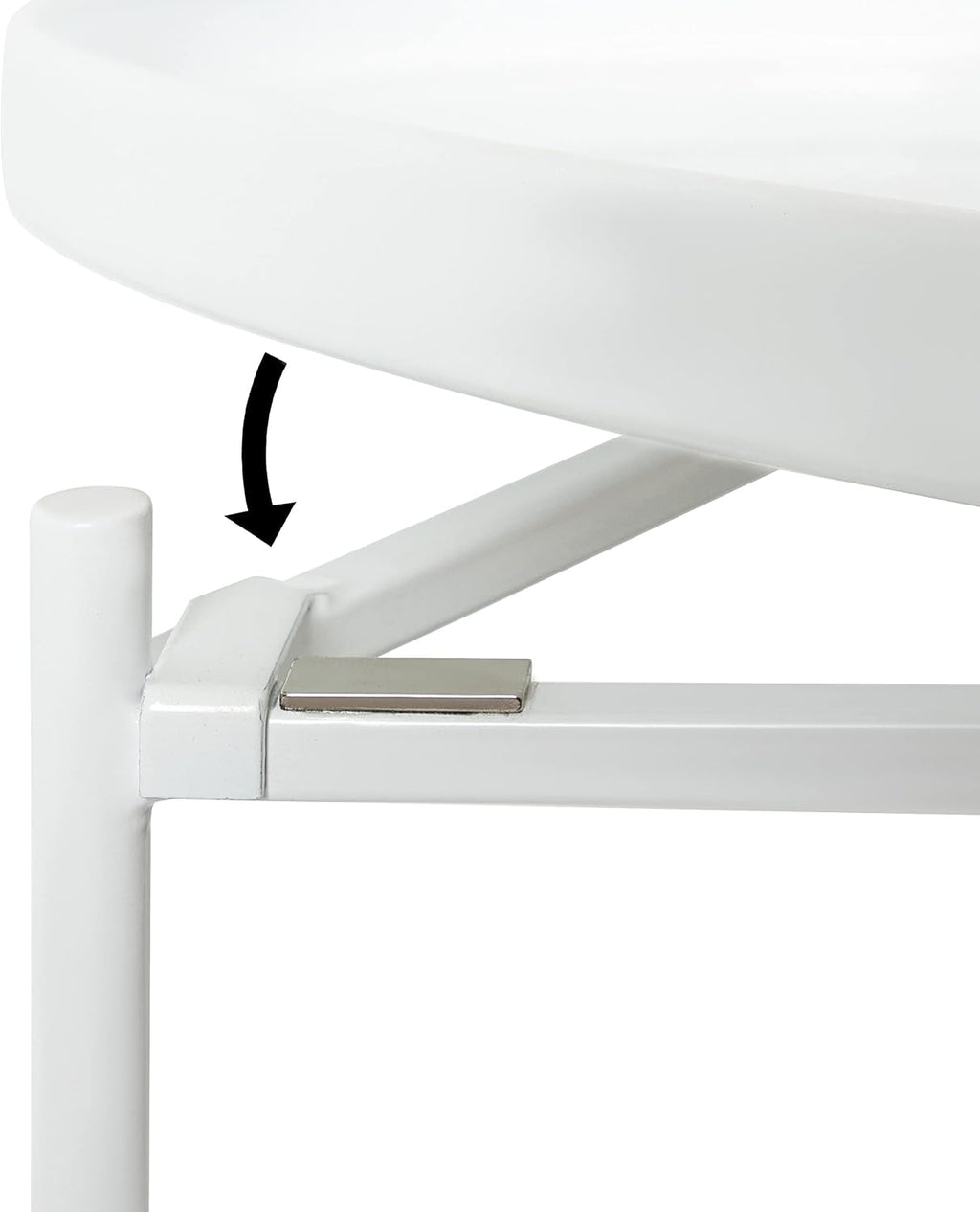 Kate and Laurel Ulani Modern Nesting Side Table, Set of 2, White, Sophisticated Glam End Tables for Storage and Display