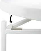 Kate and Laurel Ulani Modern Nesting Side Table, Set of 2, White, Sophisticated Glam End Tables for Storage and Display