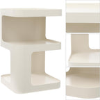 Modern Side Table for Couch, End Tables for Small Spaces, Metal nightstand, Accent Desks with Storage for Living Room, Office, Bedroom, and Cloakroom