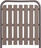 Patio Folding Chairs, Set of 2 Brown Outdoor Portable Chairs with 350 lb Capacity, Rust-Resistant Stain-Proof No Assembly Seating for Garden Balcony