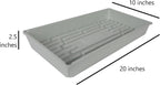 SUNPACK 10" x 20" Mega Plastic Seed Starting Tray, White, 2.5" - No Drainage Holes, Ideal for Greenhouses or Indoor Gardening - Made of Thick, Strong Plastic