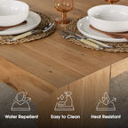 Transformer Table Solid Wood Extendable Dining Table, Natural | Seats 2-12, Expandable Dining Room Table, Space-Saving Furniture, Kitchen and Dining Room Furniture, Table + Bench