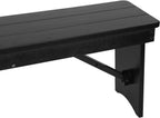 Flash Furniture Hercules Commercial Farmhouse Folding Bench, Antique Solid Pine Entryway Bench, Foldable Locking Legs, 40" x 12", Black Wash